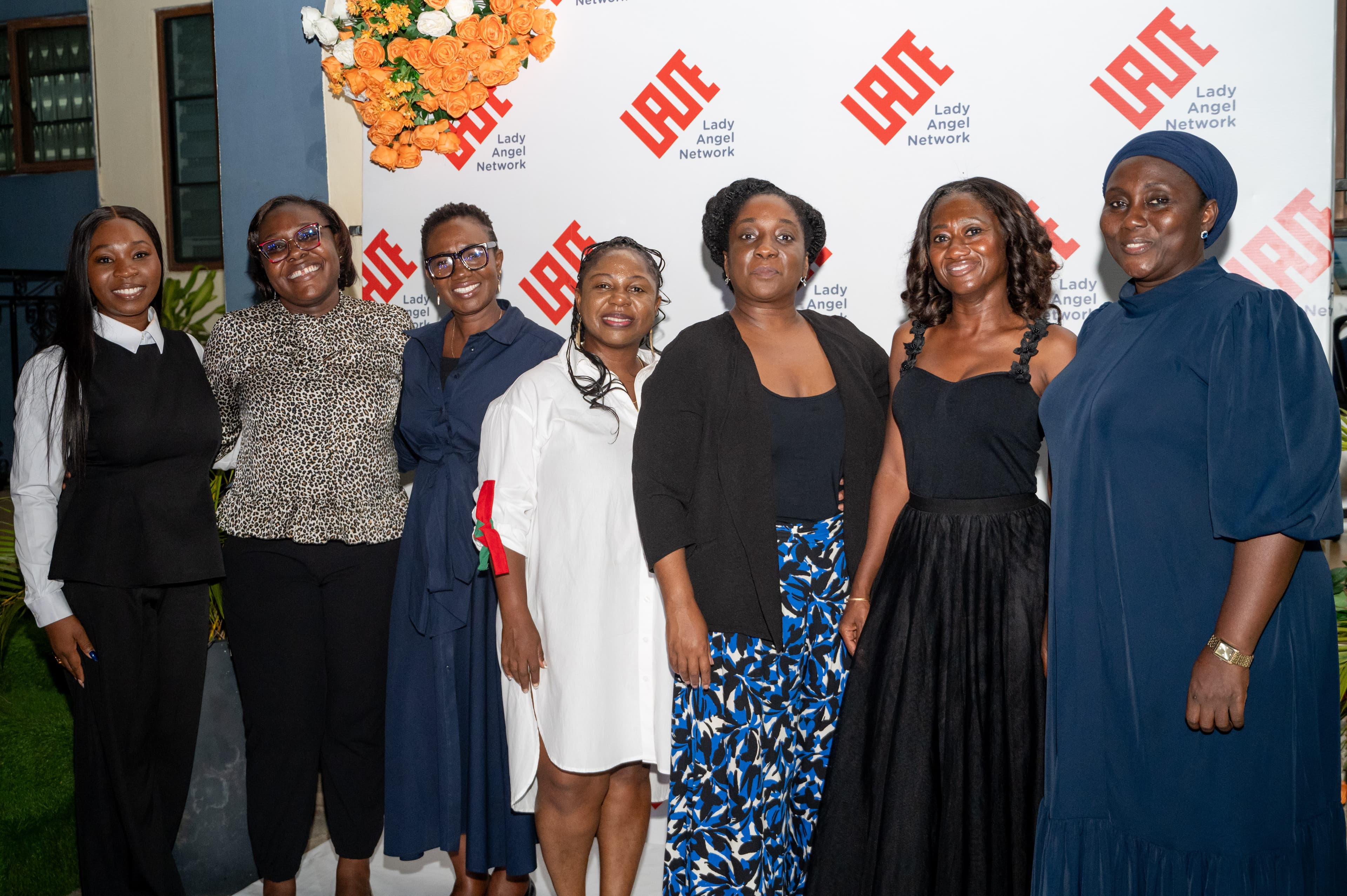 Lady Angel Network members gathered at a branded network event.