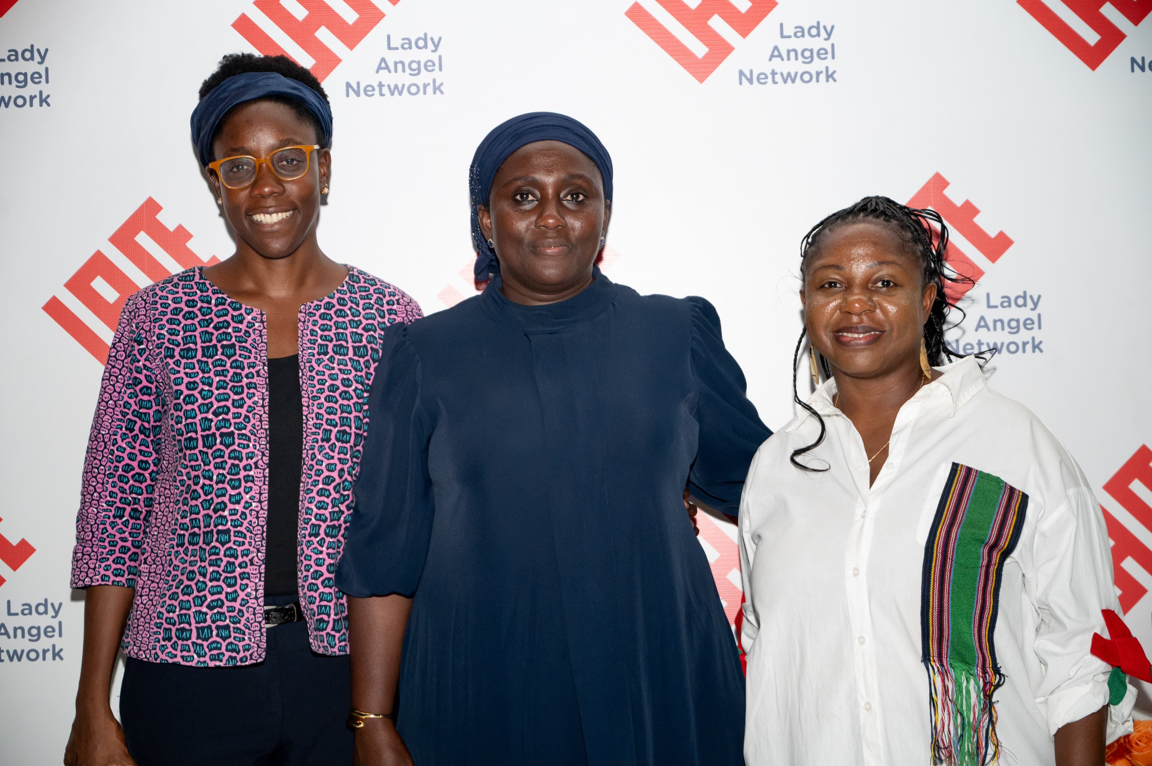 Lady Angel Network members photographed together at an event.